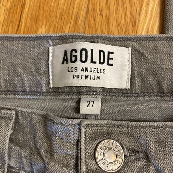 Agolde Amour Vert Grey Jeans Size 27 EUC - Picture 2 of 6